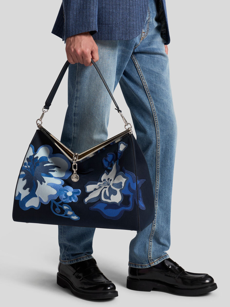 Etro LARGE VELA BAG WITH FLORAL MOTIF outlook