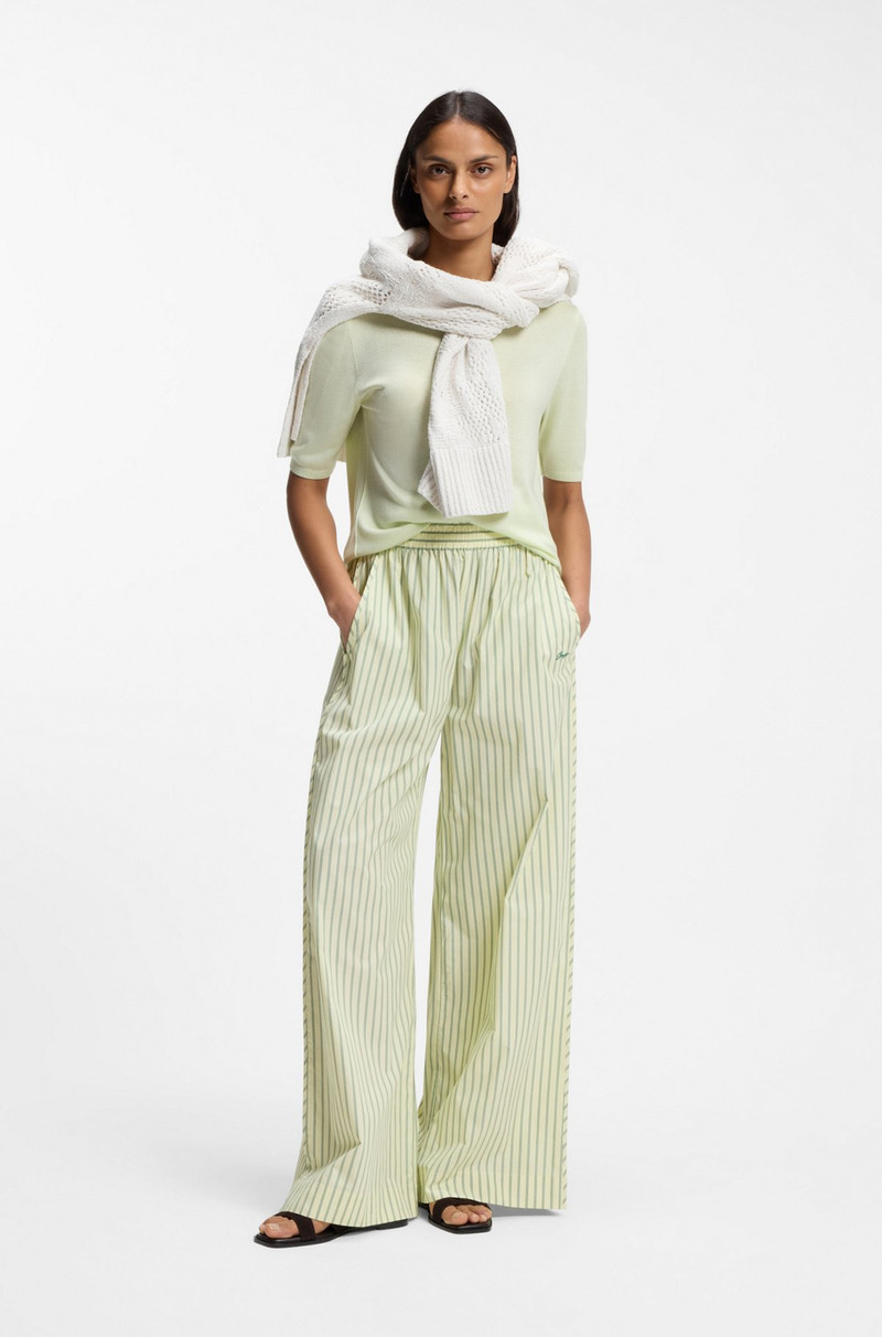 BOSS COTTON-POPLIN TROUSERS WITH VERTICAL STRIPE outlook