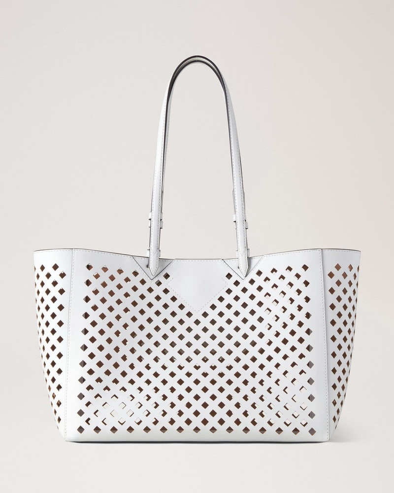 Mulberry Perforated Tote White Perforated Leather outlook