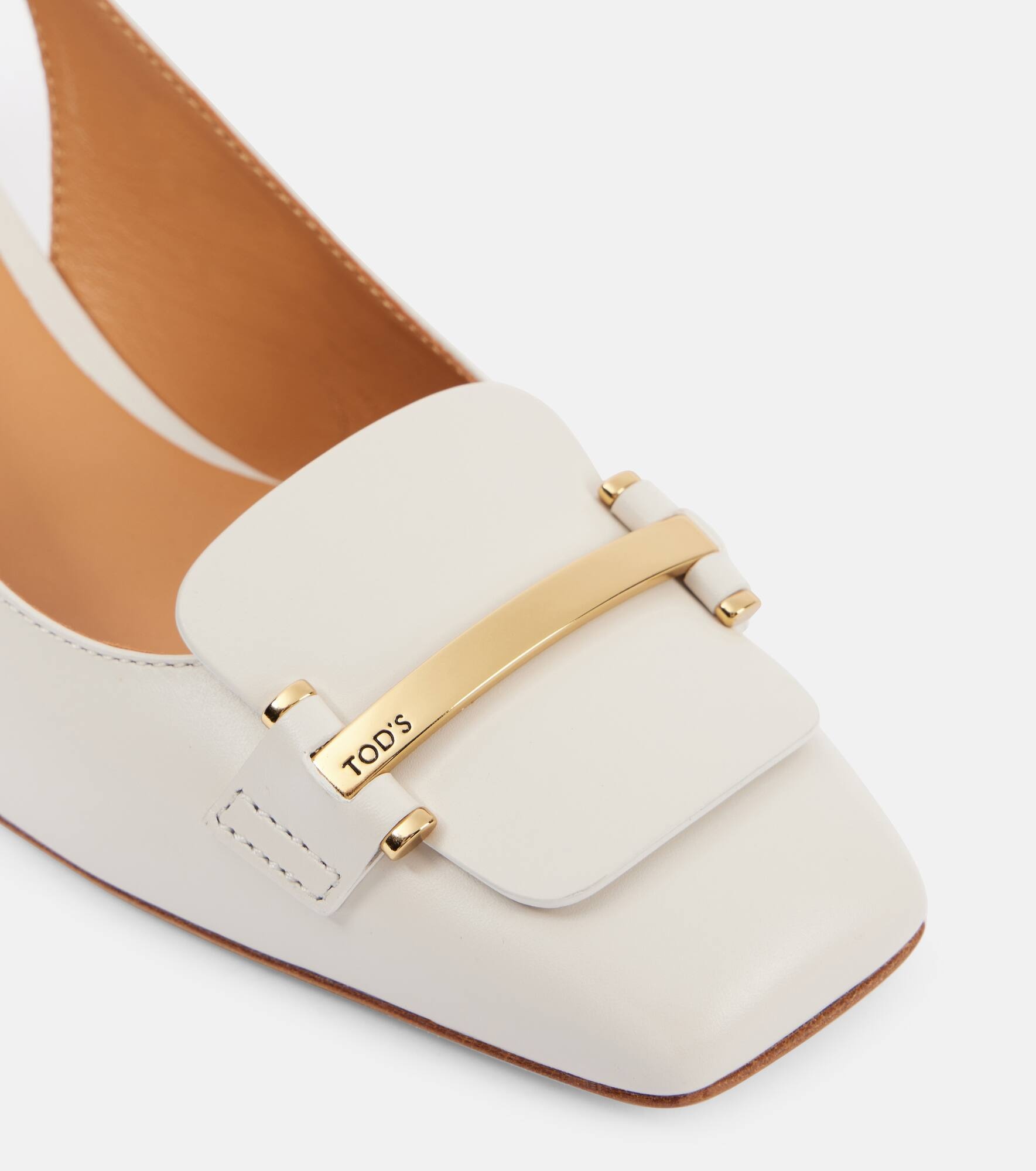 Leather slingback pumps - 5