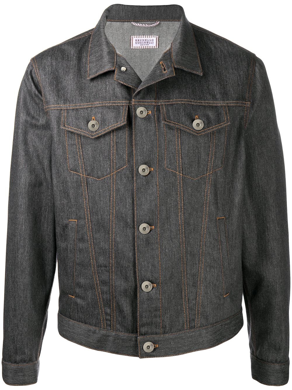 charcoal grey denim jacket - 1