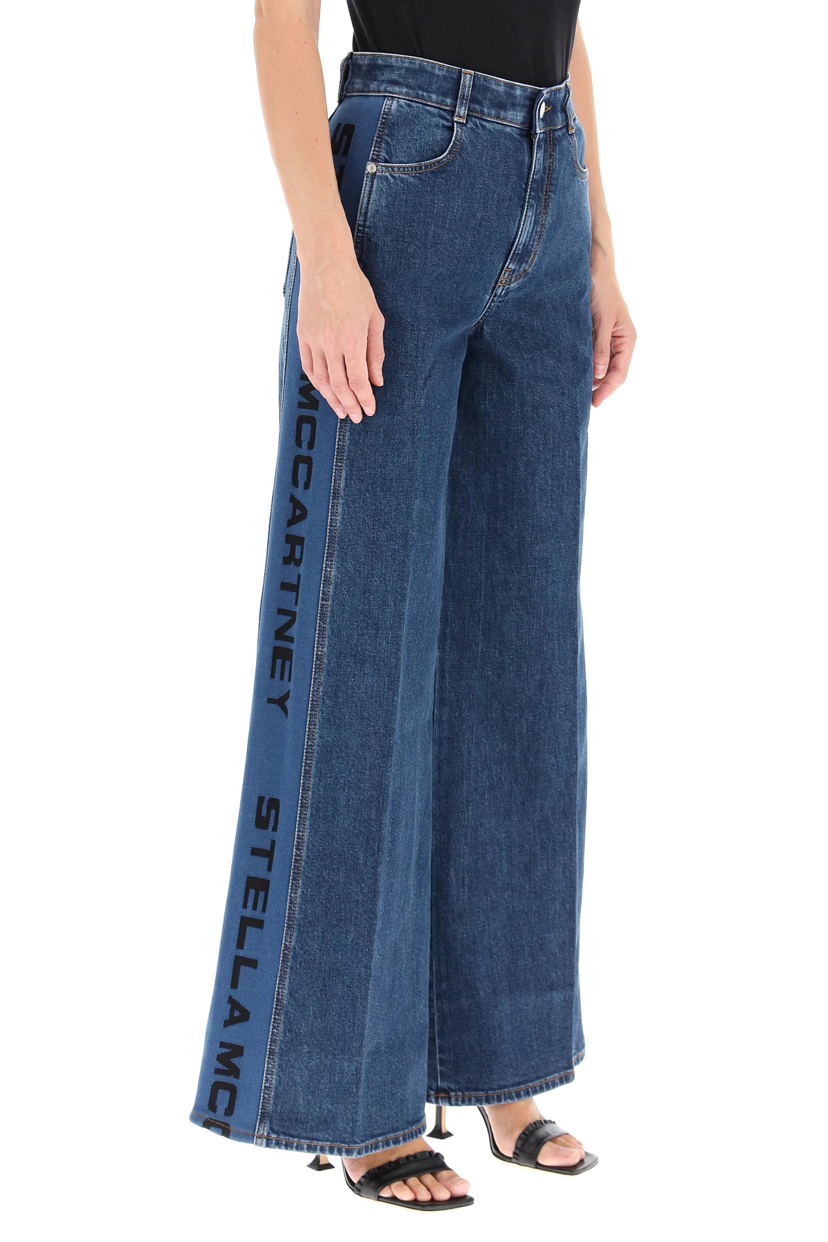 FLARE JEANS WITH LOGO BANDS - 3