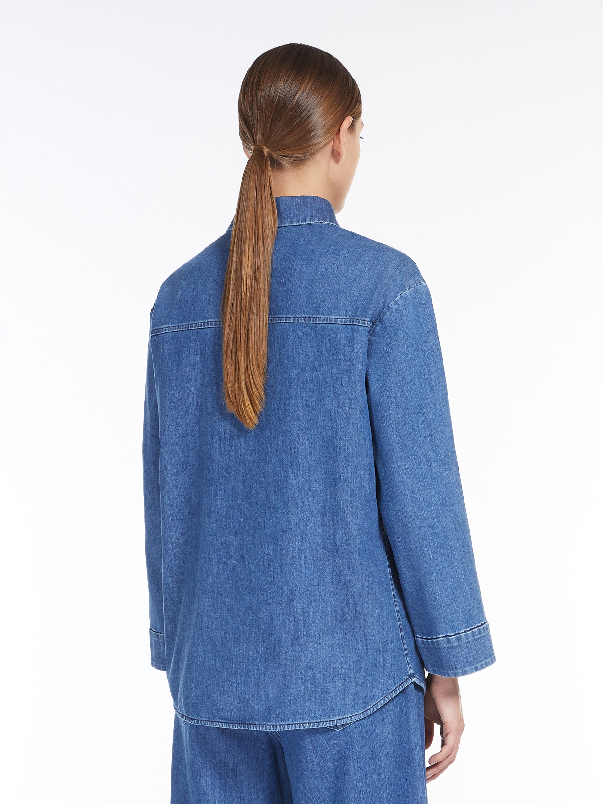 PETALI Stretch denim shirt - 4