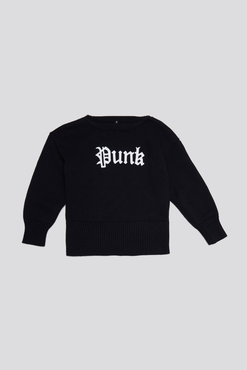 SHRUNKEN PUNK SWEATER - GOTHIC BLACK 1