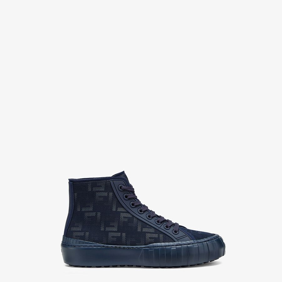 Blue fabric high-tops - 1