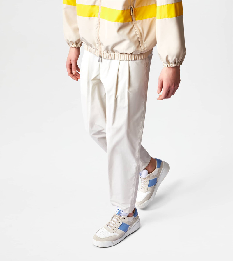 TOD'S SNEAKERS IN SUEDE AND SMOOTH LEATHER - WHITE, BLUE 7