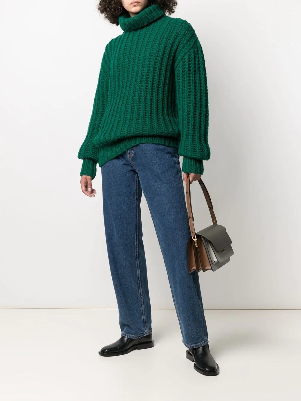 ribbed turtleneck jumper - 3