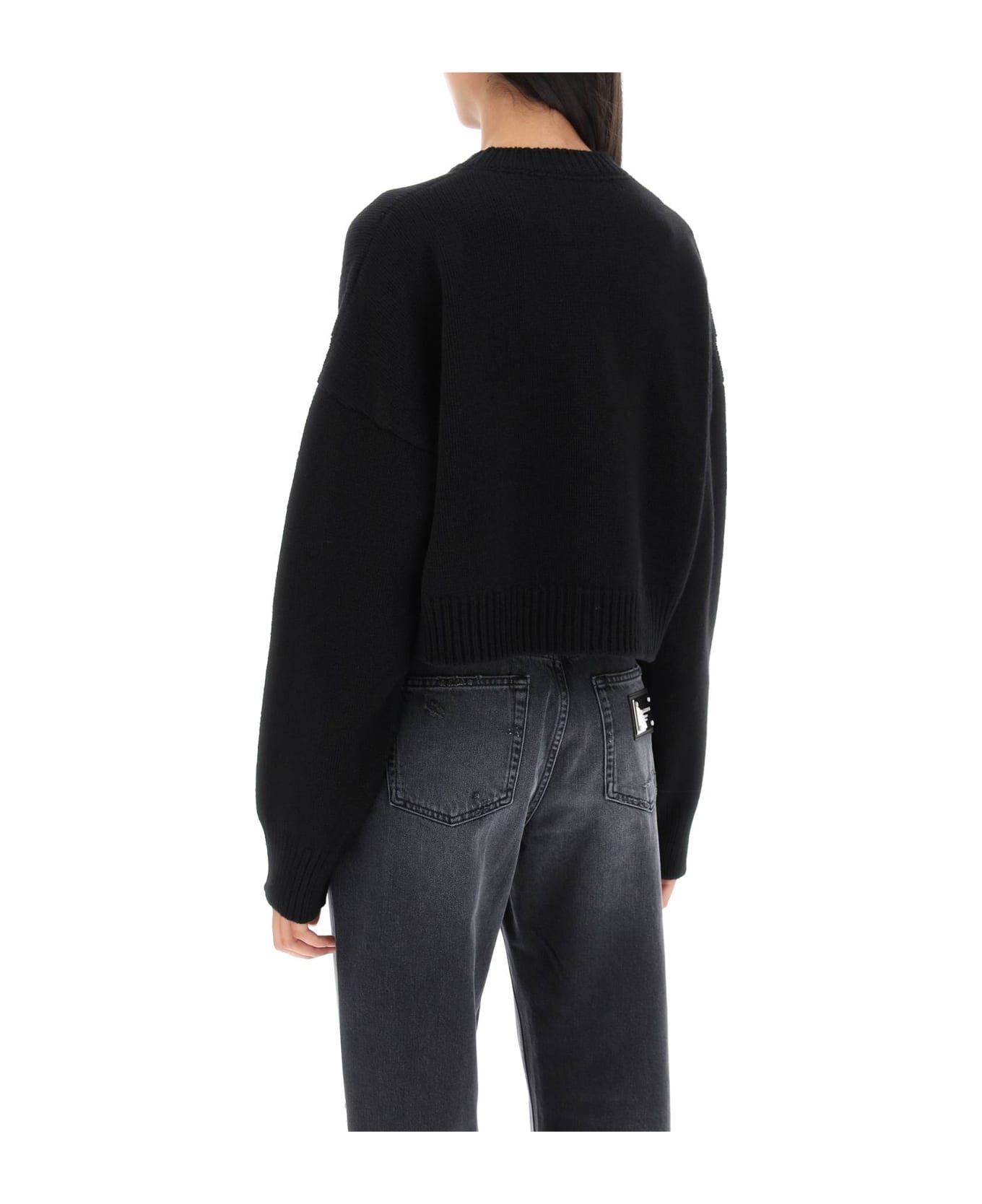 Logo Plaque Cropped Sweater - 3