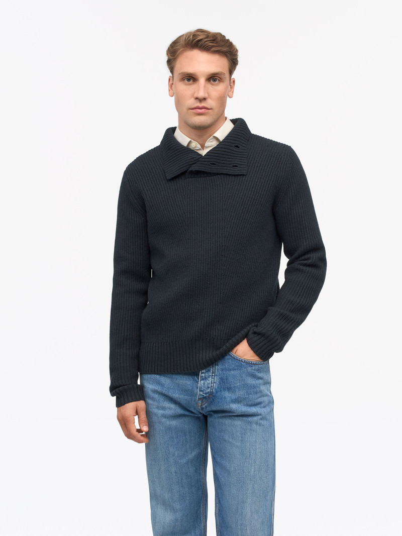 Peter Funnel Neck Wool Pullover 2