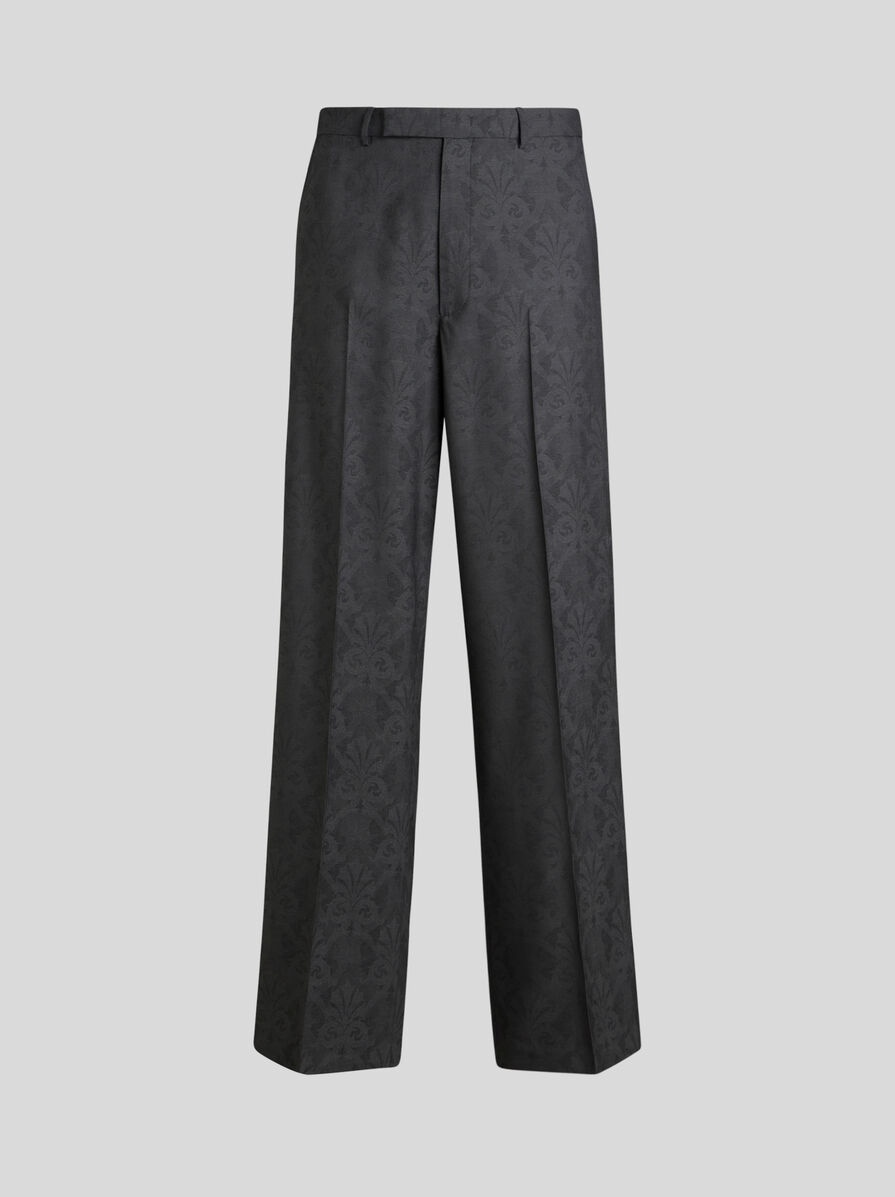 WOOL JACQUARD TROUSERS - 1