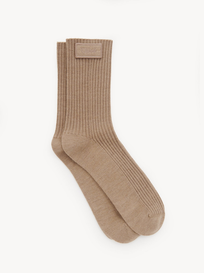 THE CHLOÉ SIGNATURE SOCKS IN WOOL KNIT 1