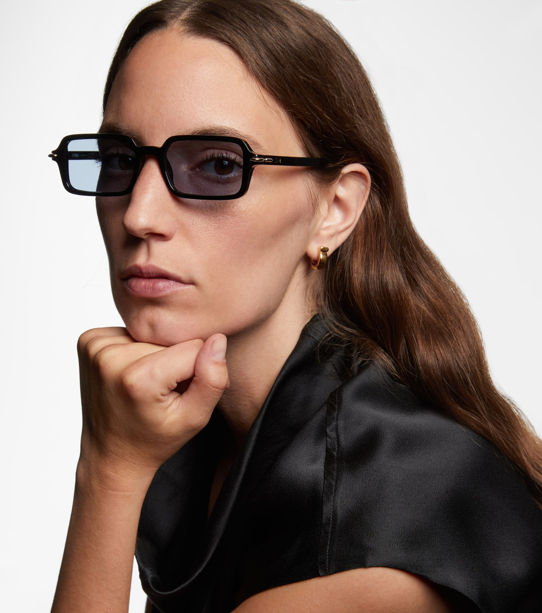 Fendi First embellished rectangular sunglasses - 6