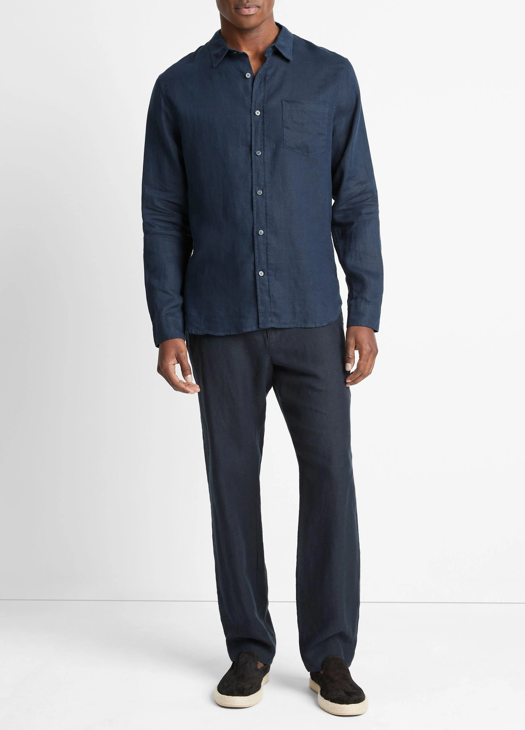 Linen Long-Sleeve Shirt - 1