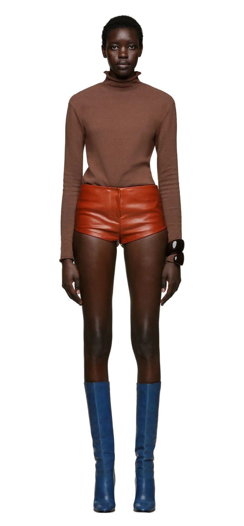 entire studios PUPPY LEATHER SHORT COPPER outlook