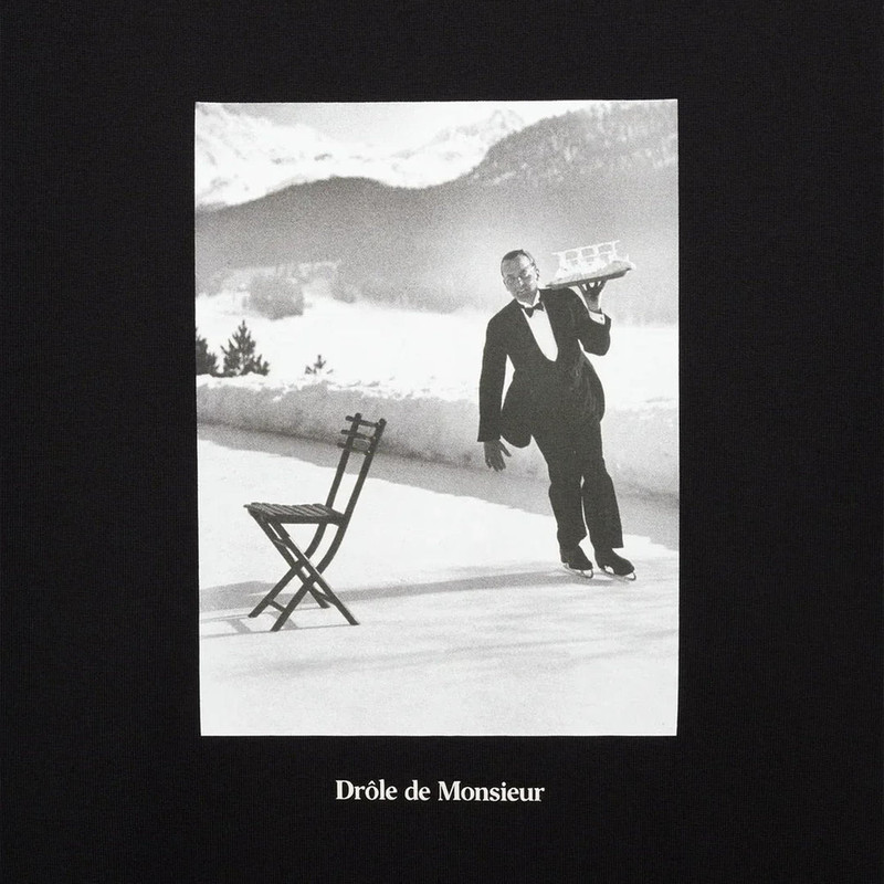 Drôle de Monsieur Le T-Shirt Ice Skating Waiter outlook