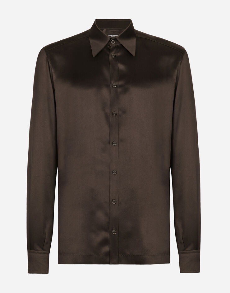 Silk satin Martini-fit shirt - 1