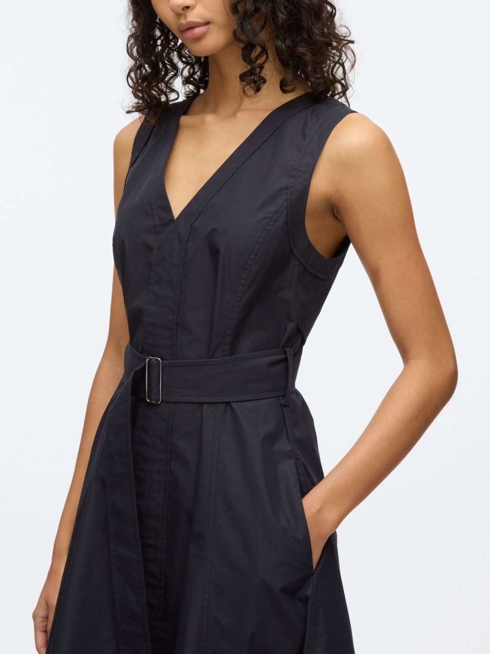 poplin belted dress - 6