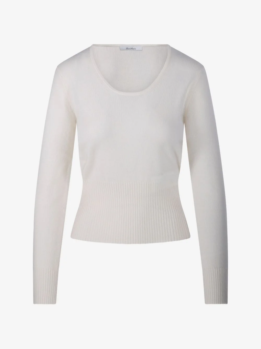 ribbed-knit scoop-neck sweater - 1