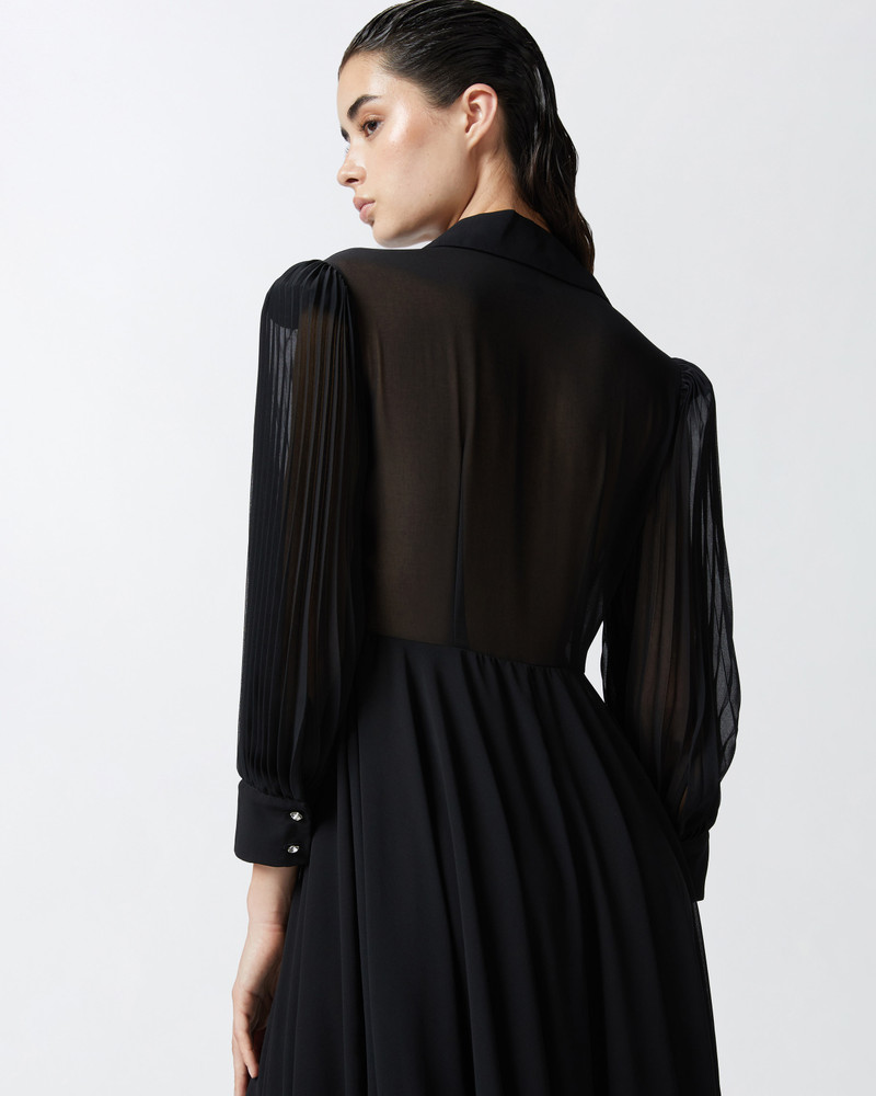LONG SHIRT DRESS WITH TRANSPARENT BACK 4