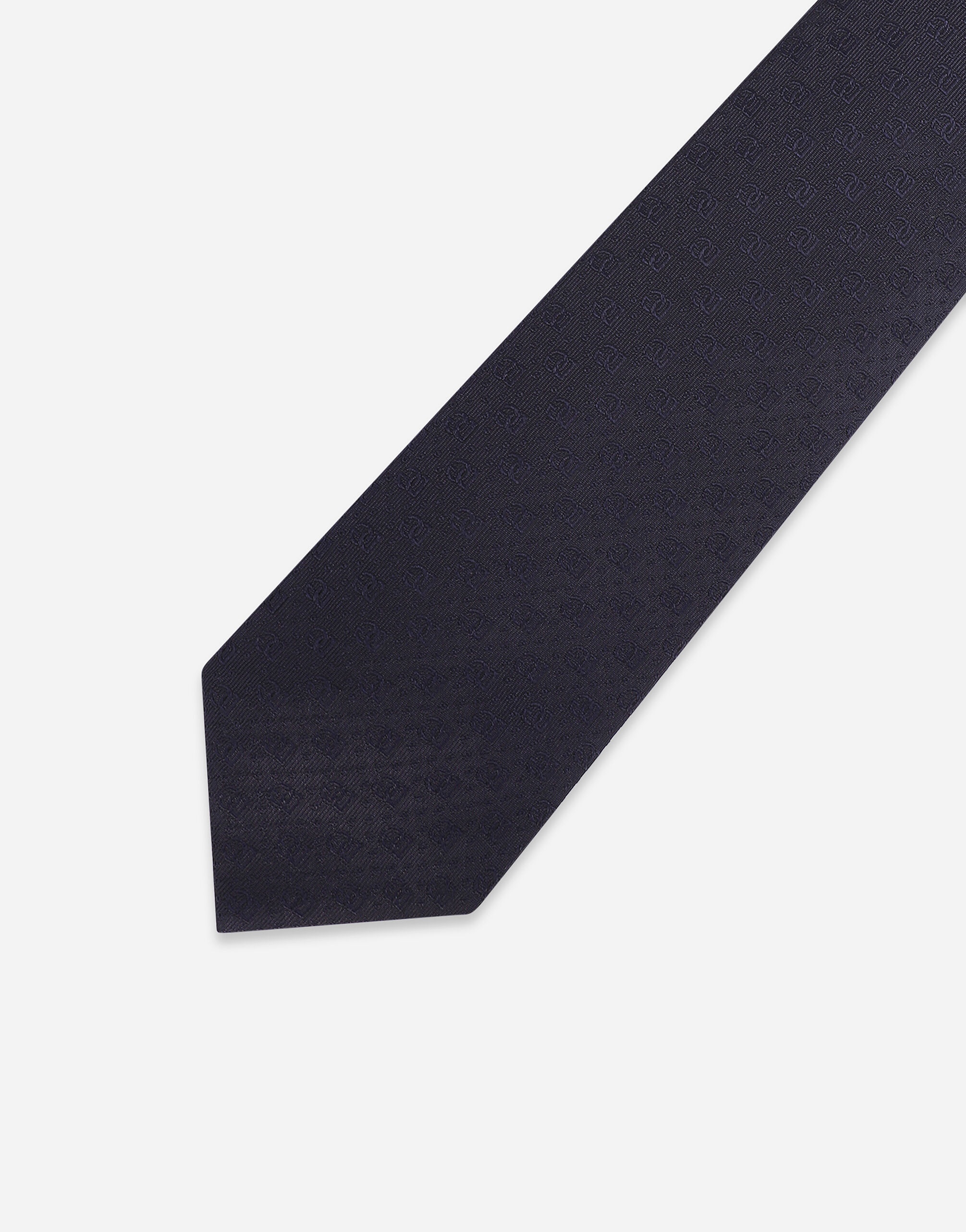 8-cm silk jacquard blade tie with DG logo - 3