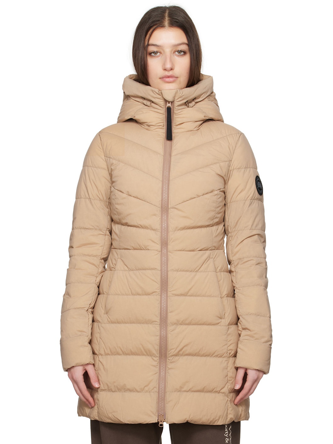 Tan 'Black Label' Clair Down Coat - 1