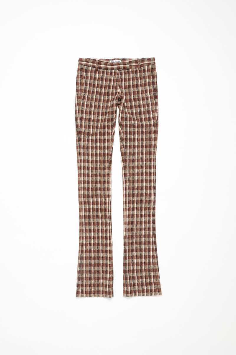 Check tailored trousers - Beige/brown - 1