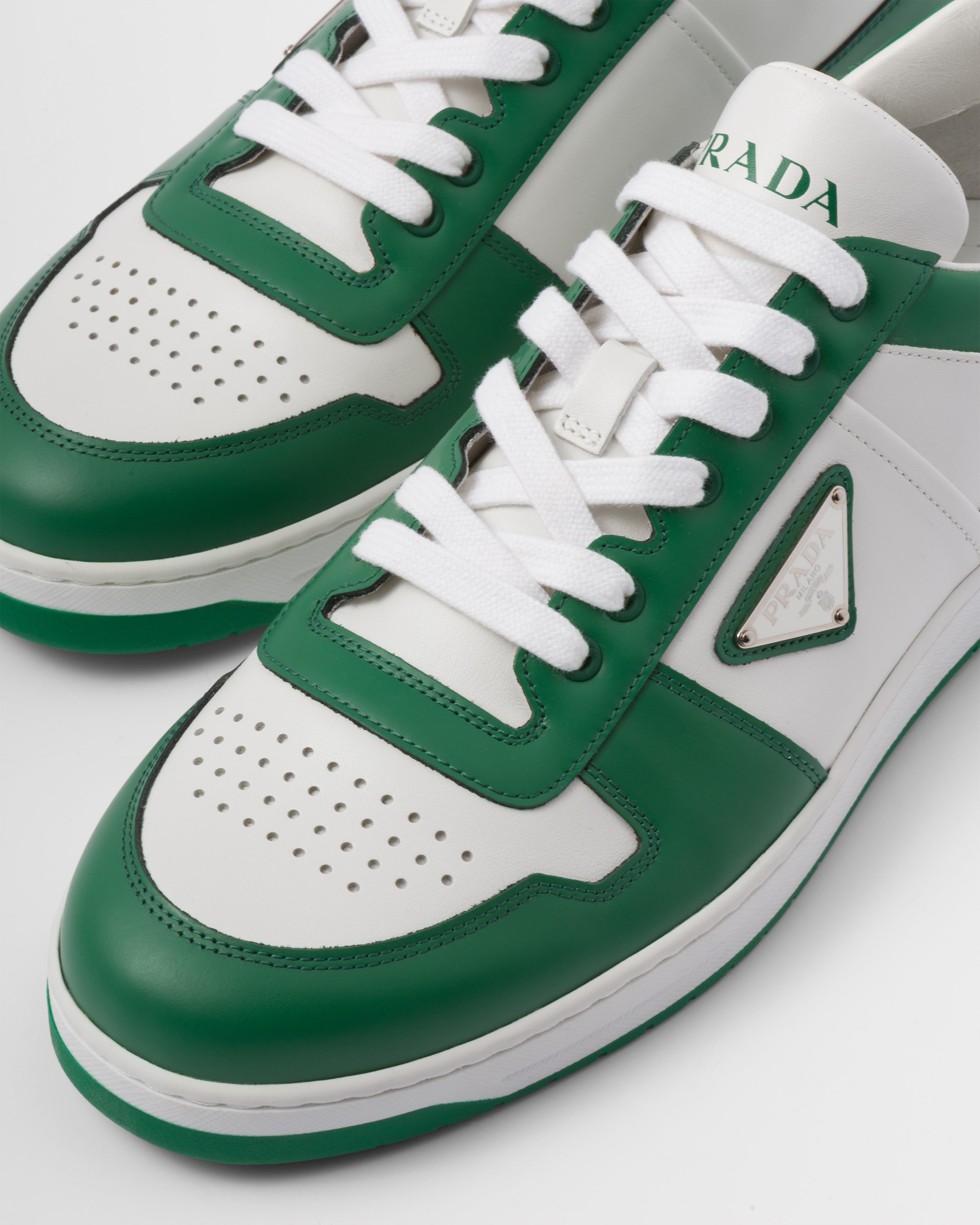 Prada Downtown leather sneakers | REVERSIBLE