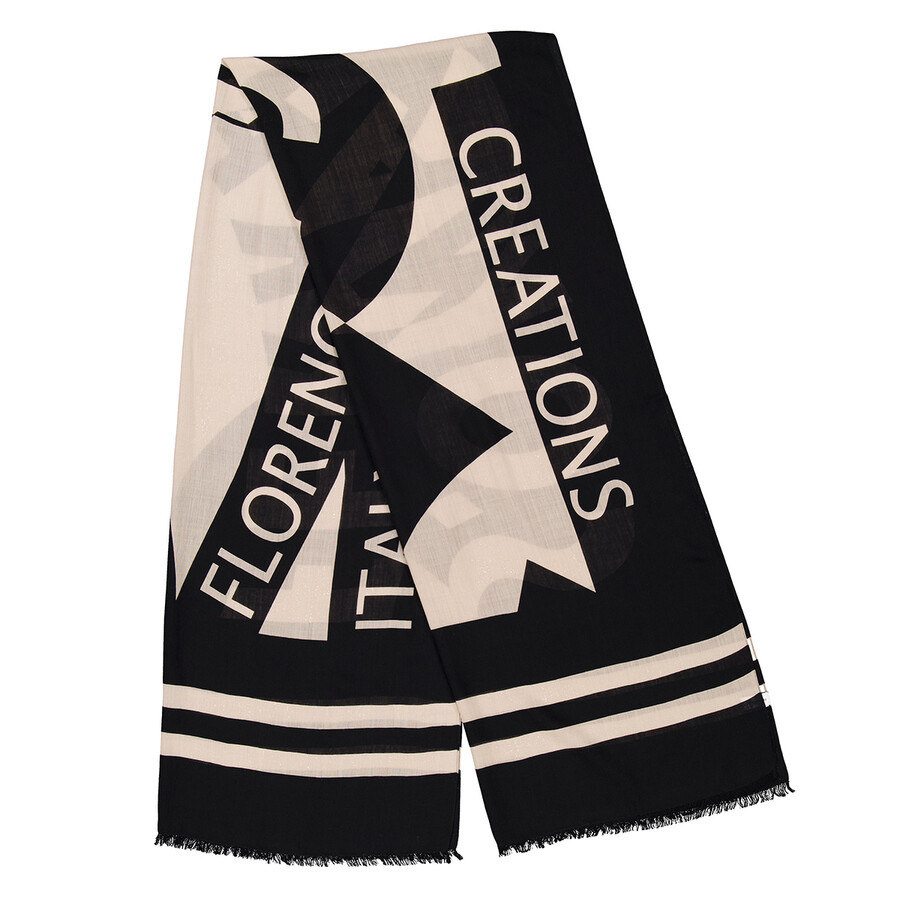 Ferragamo Loghi Maxi-Logo Stole - 4