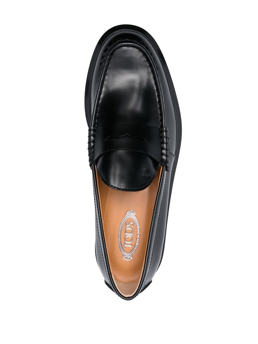 round-toe penny loafers - 4