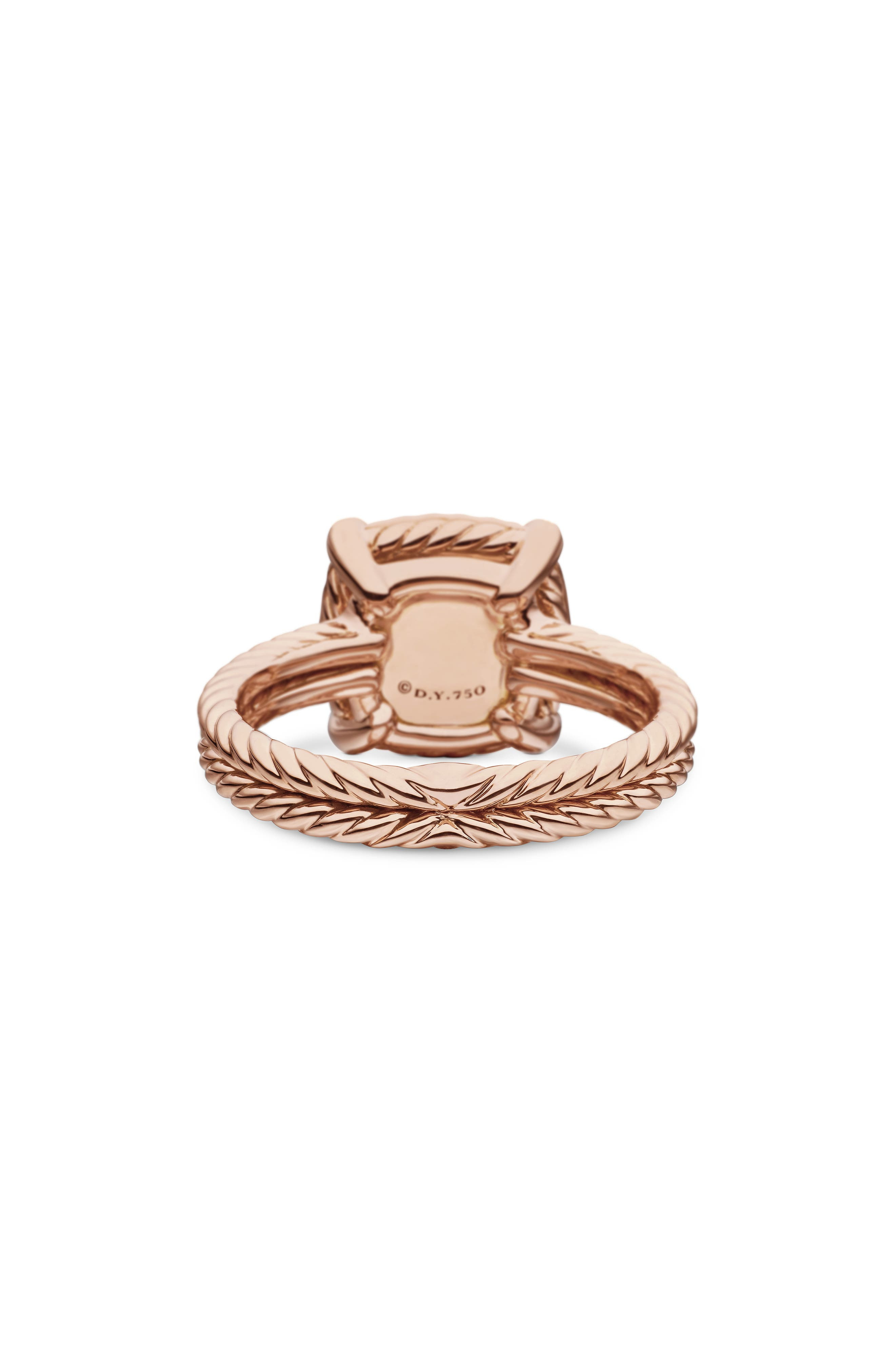 David Yurman Châtelaine® Morganite & Diamond Ring in 18K Rose Gold in Rose Gold/Diamond/Morganite at - 7