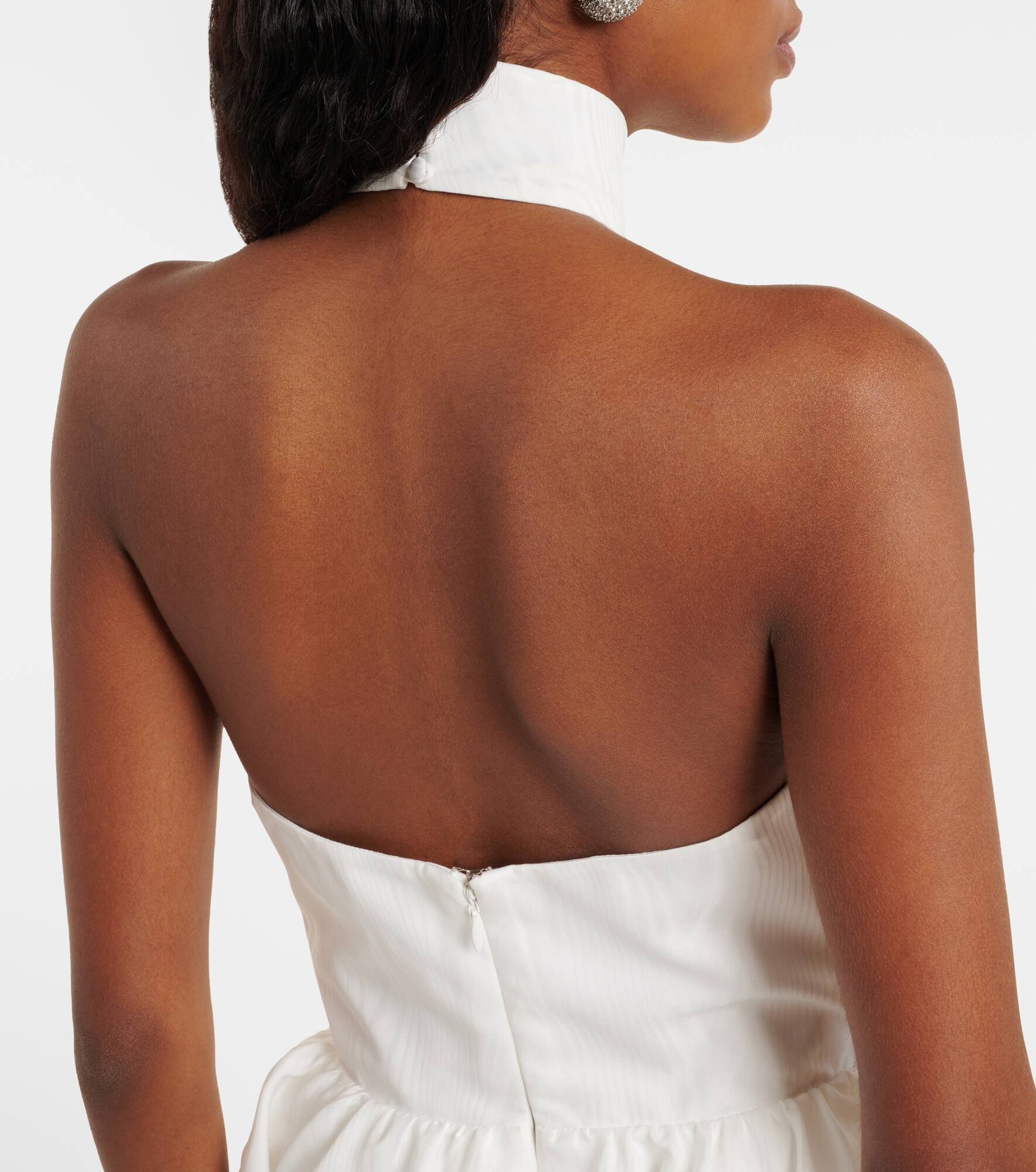 Bridal Harriet bow-detail minidress - 6
