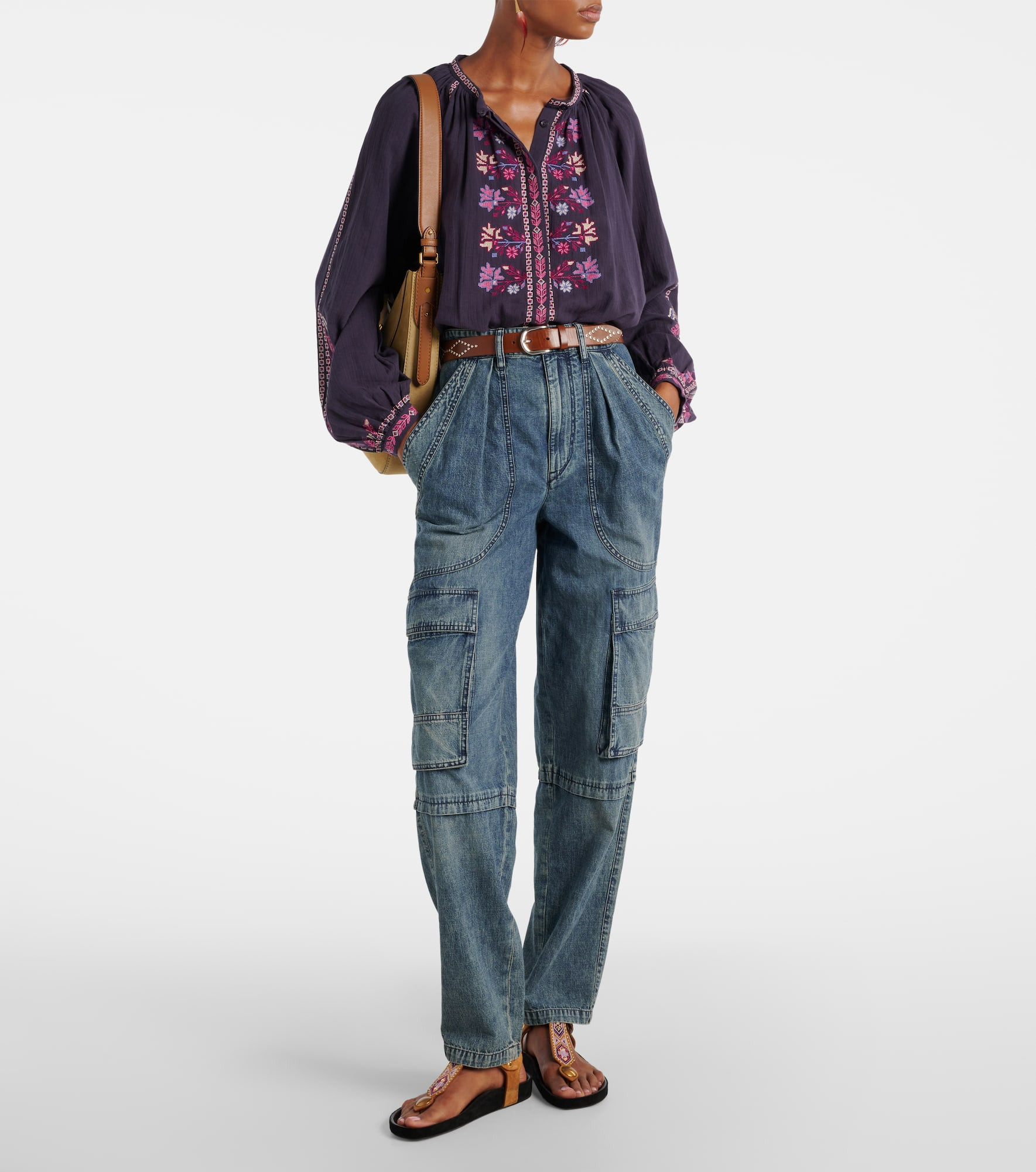 Nayla high-rise cargo jeans - 2