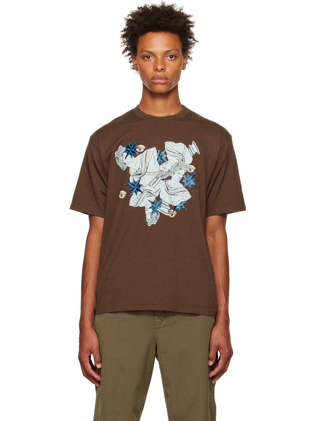 Brown Graphic T-Shirt - 1