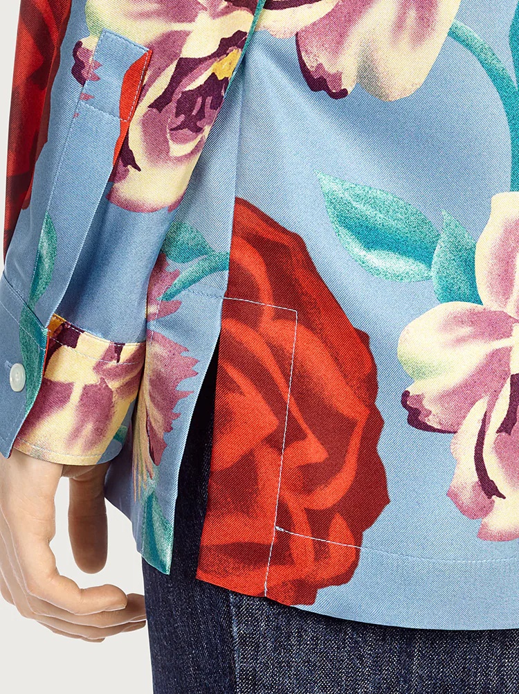 PRINTED SILK SHIRT - 5