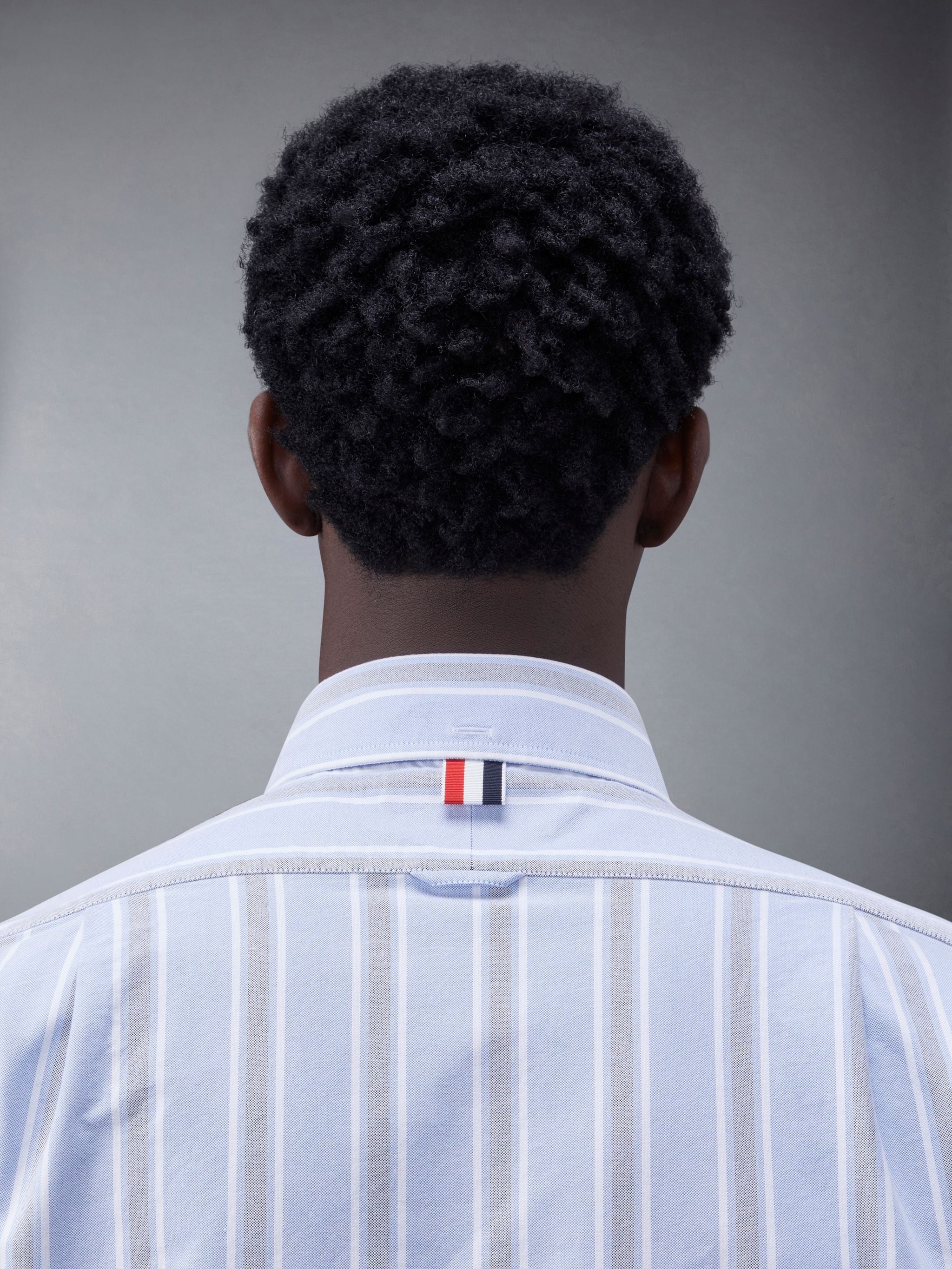 Stripe Oxford Armband Straight Fit Shirt - 6