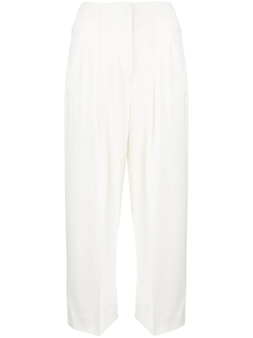 high-rise cropped trousers - 1