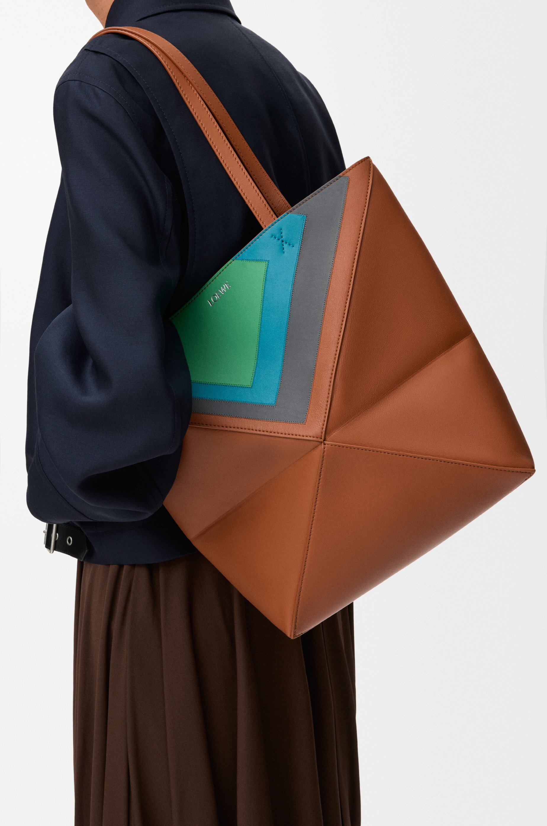 Medium Puzzle Fold tote in nappa calfskin - 2