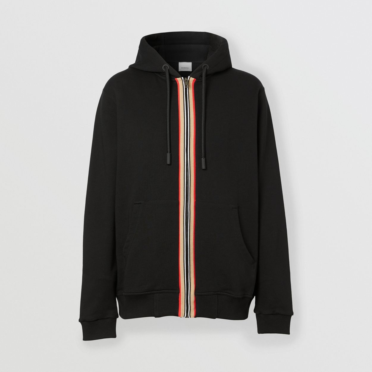 Icon Stripe Detail Cotton Hooded Top - 1