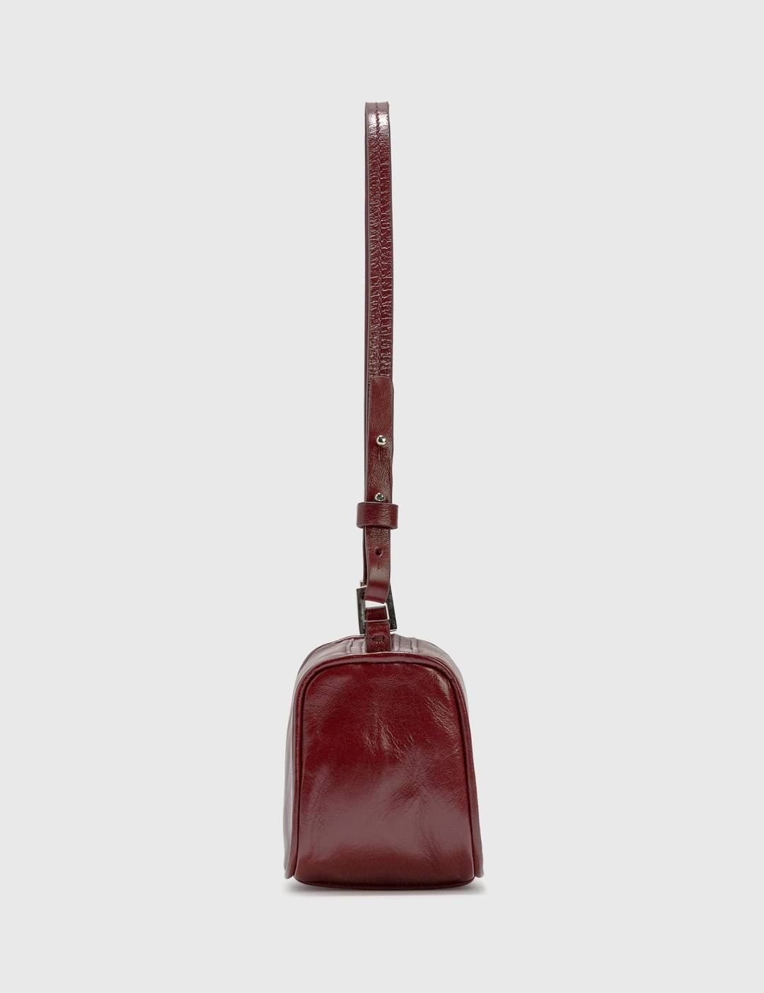 Eve Bordeaux Creased Leather Bag - 3