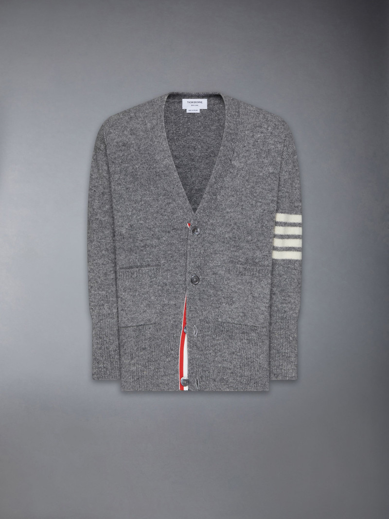 Irish Wool 4-Bar V Neck Cardigan 6