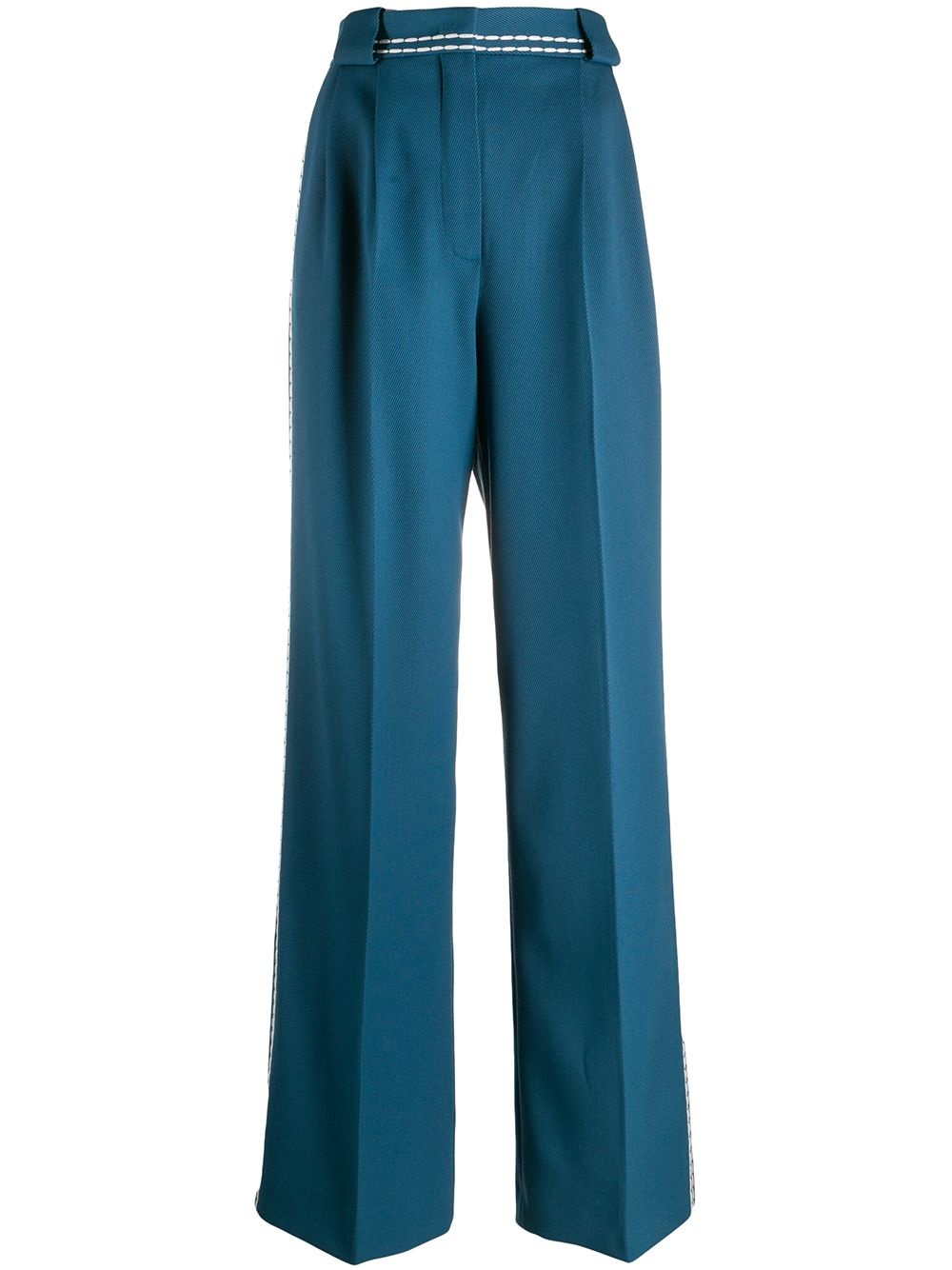 stitch trim palazzo trousers - 1