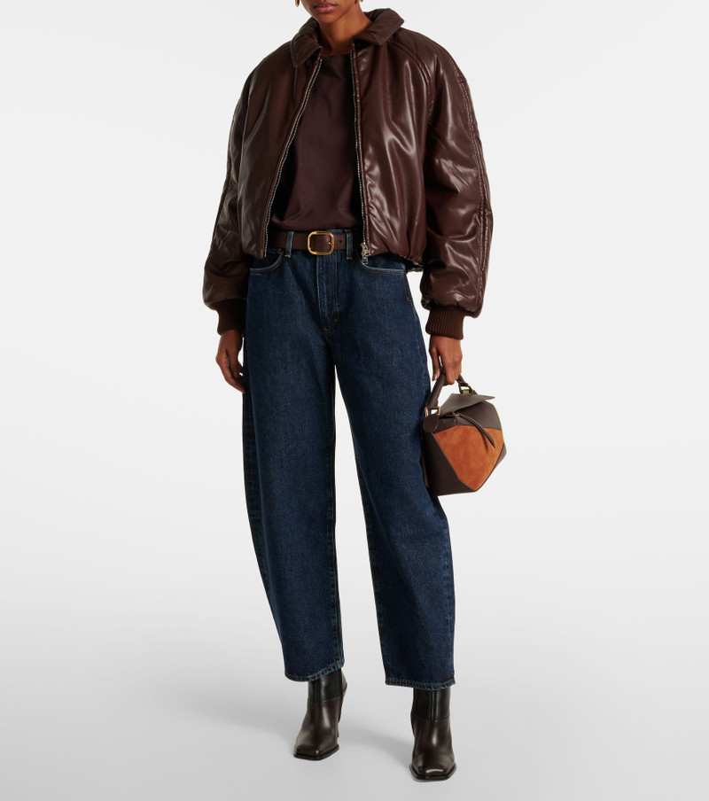 AGOLDE x Shoreditch Ski Club Tate faux leather bomber jacket outlook