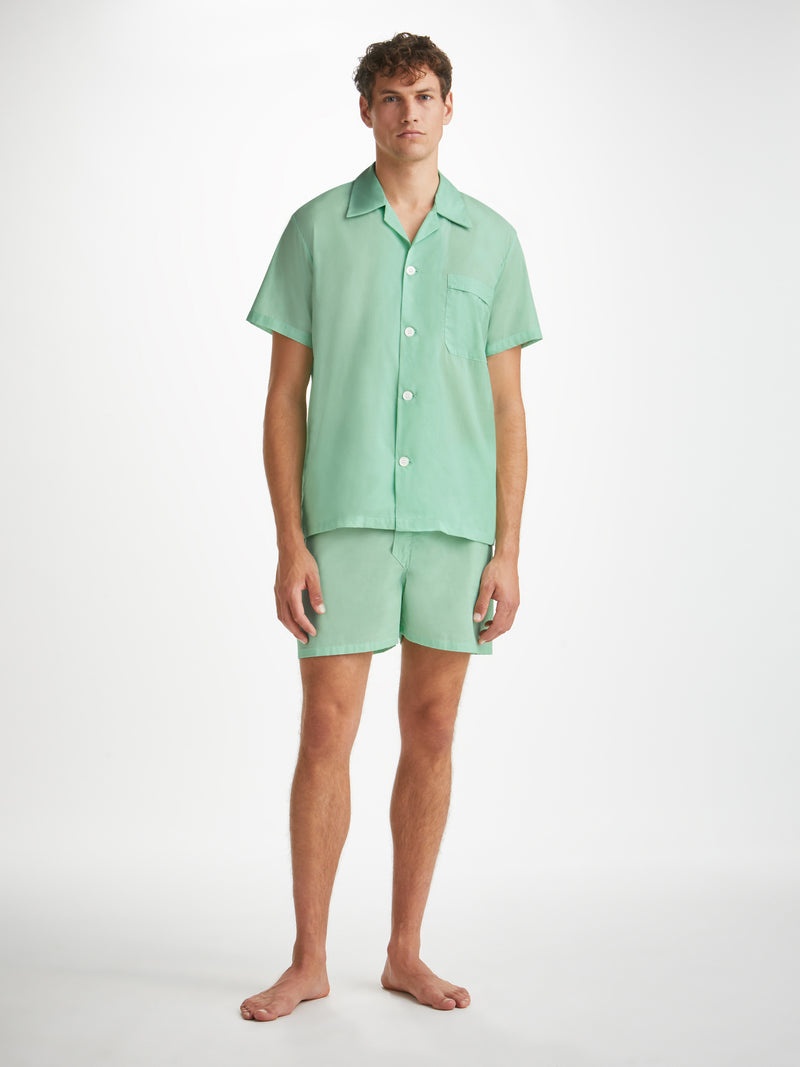 Men's Short Pajamas Amalfi 1 Cotton Batiste Mint - 3