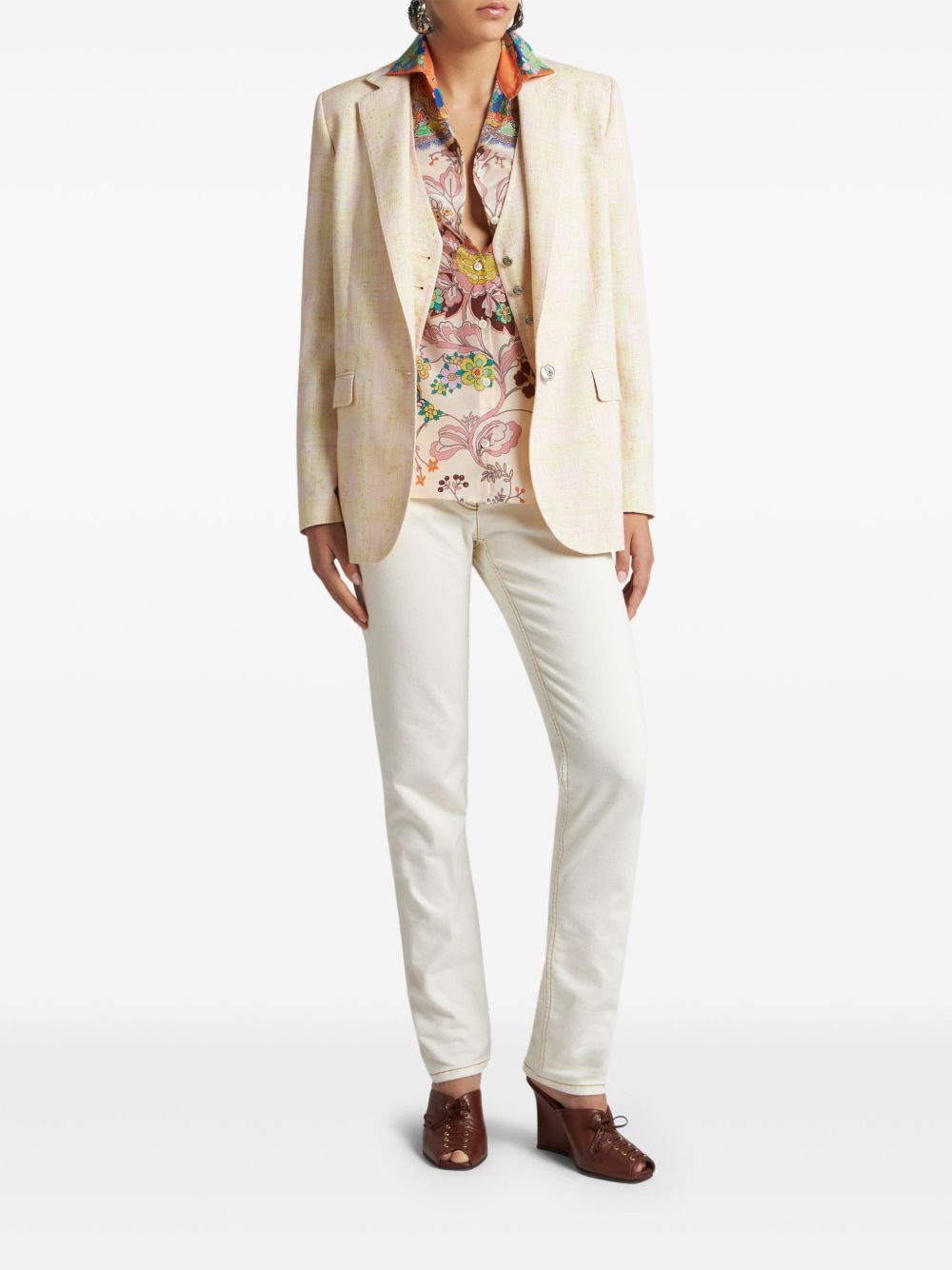Pegaso-button blazer - 2