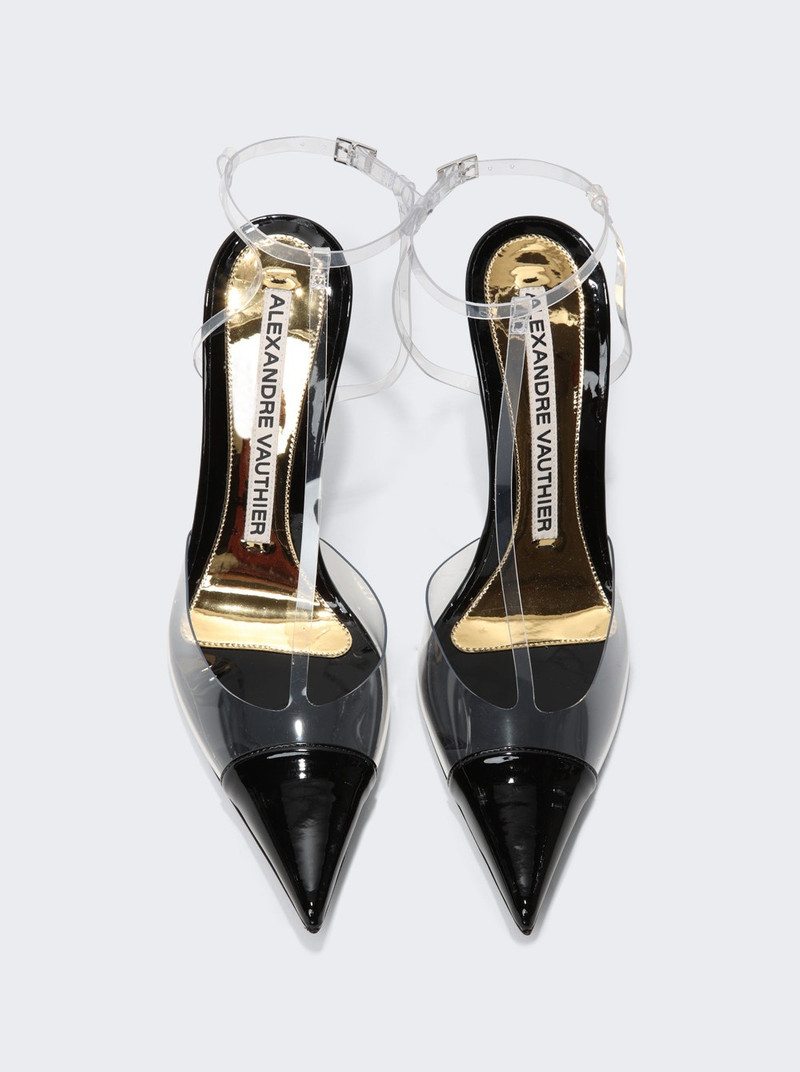 High Heel Transparent Pumps Black 4