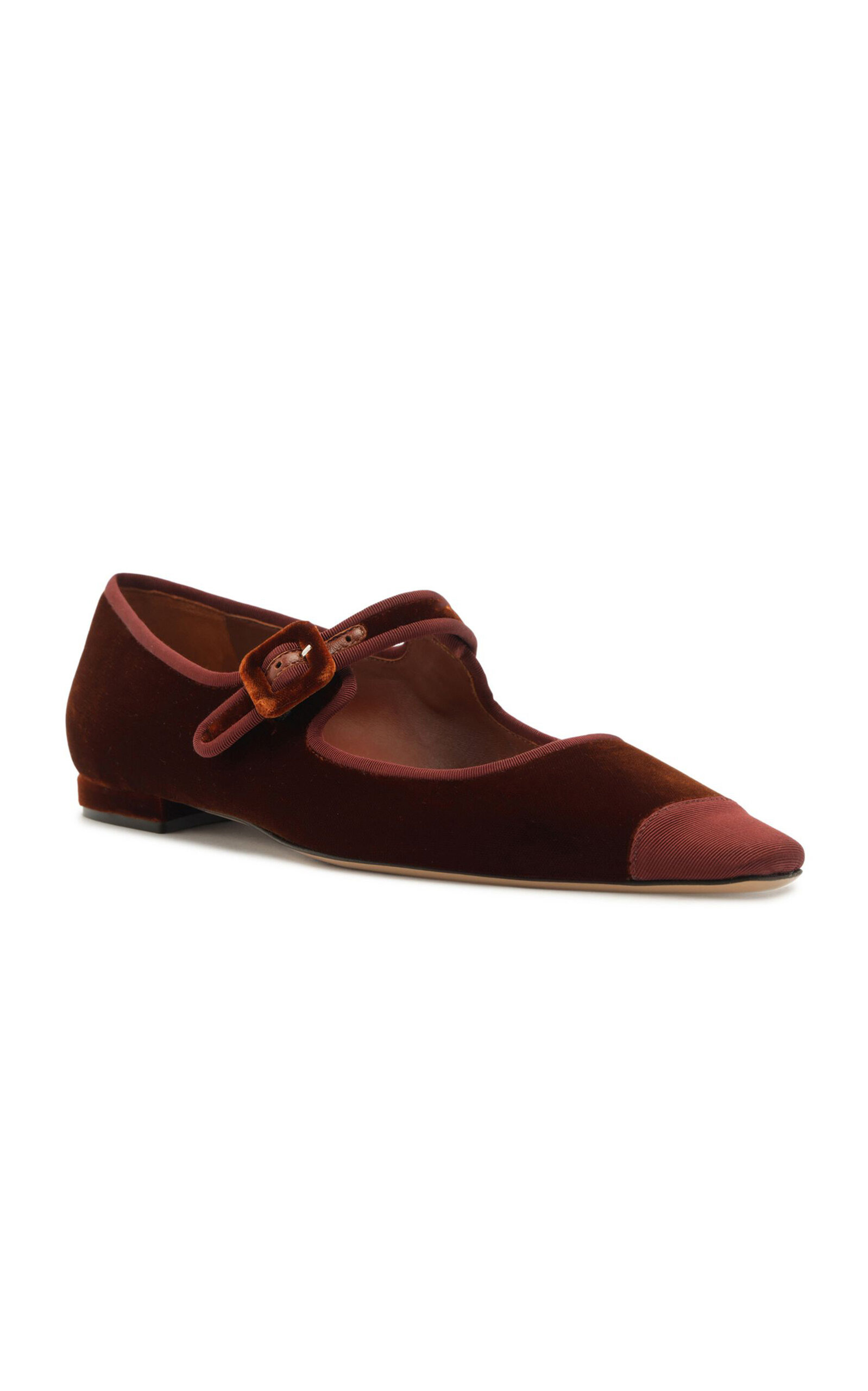 Jada Velvet Mary Jane Flats brown - 4