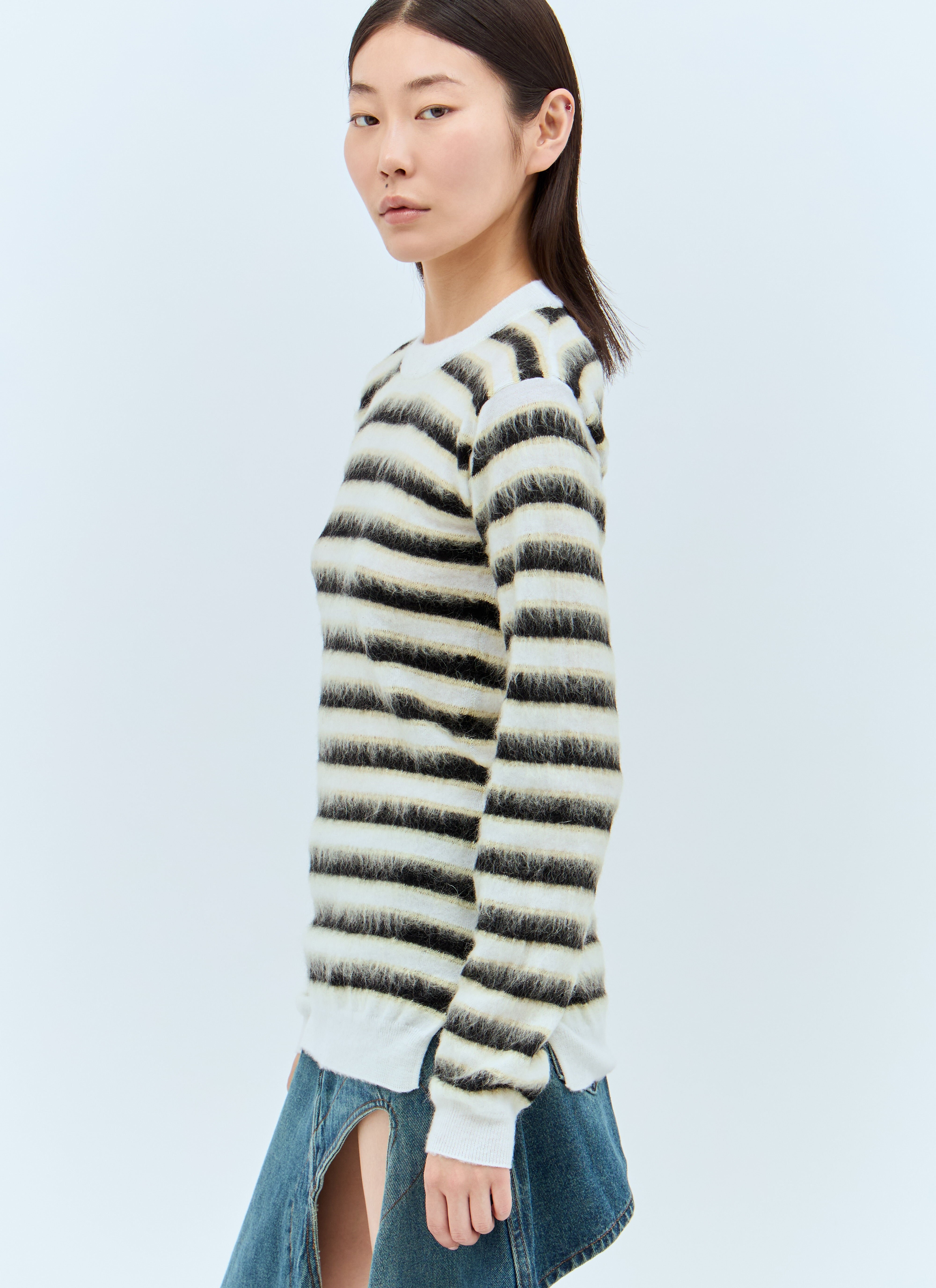 Striped Wool-Mohair Sweater - 2
