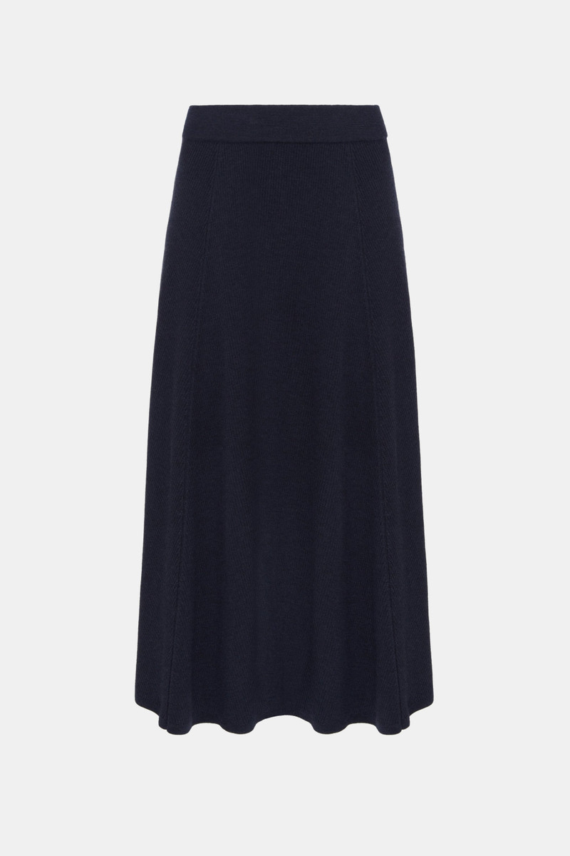 Dorian Skirt In Dark Navy Cashfeel 1