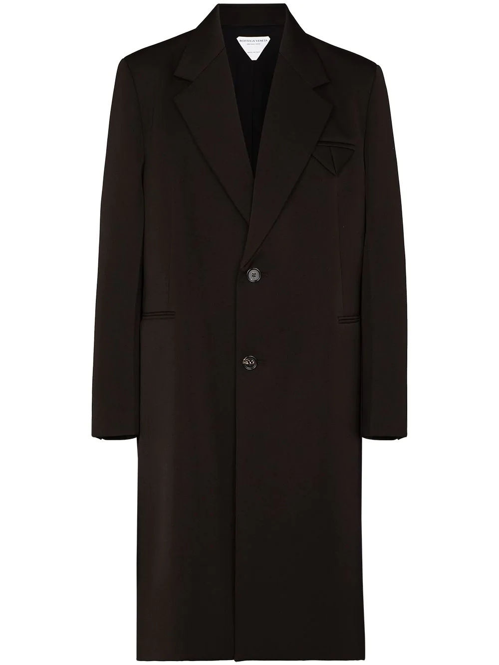 single-breasted wool coat - 1