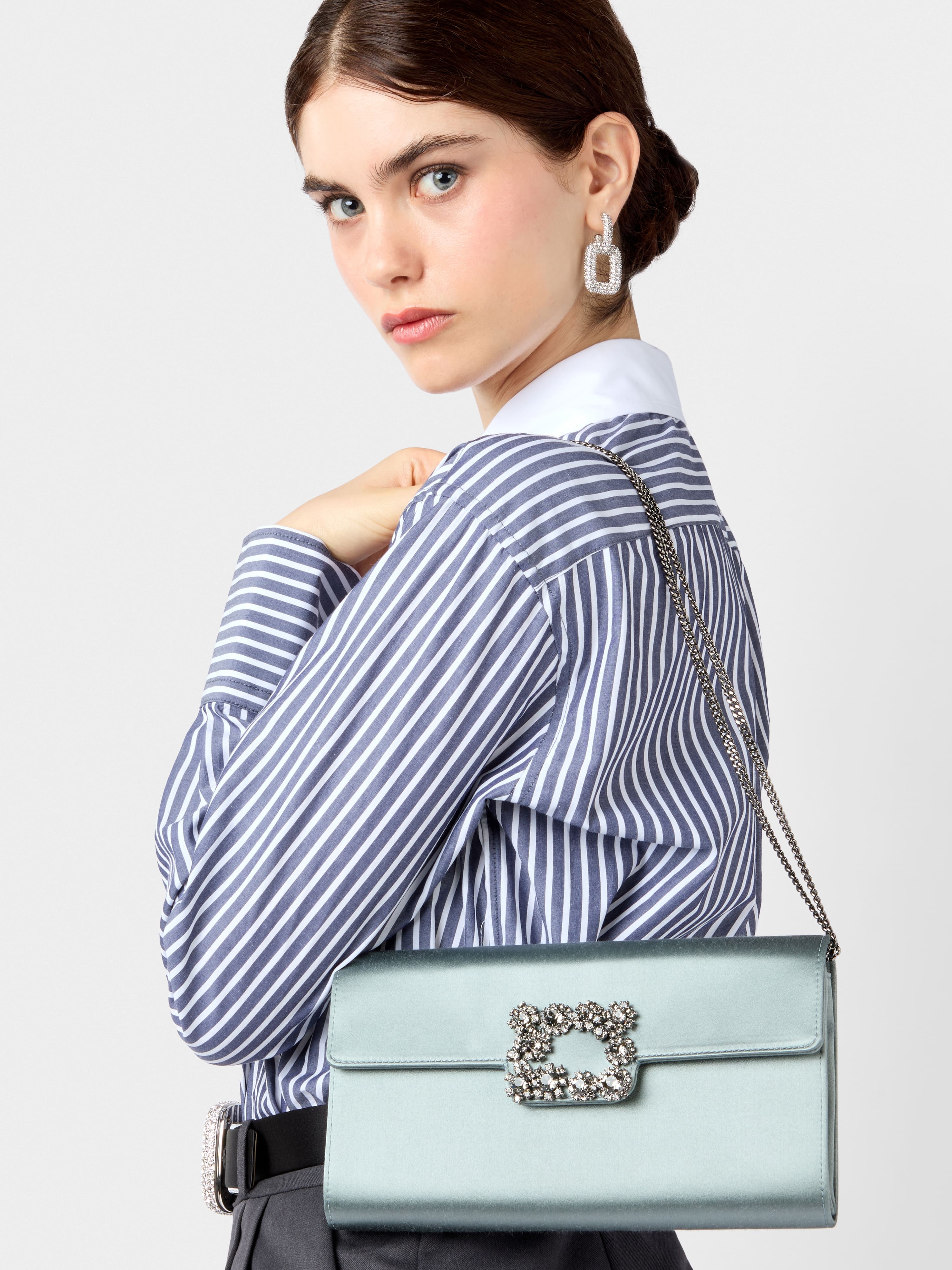 Efflorescence Clutch in satin - 7
